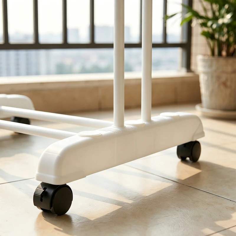 HOMCOM Séchoir à linge pliable 5 niveaux avec roulettes, étendoir linge intérieur avec ailes latérales, cadre en acier, blanc