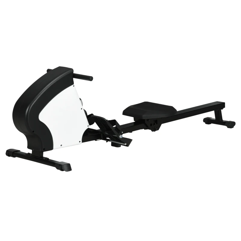Remoador de apartamento dobrável - Aosom.fr x FFHandball - 8 níveis de resistência magnética, ecrã LCD - aço preto e branco