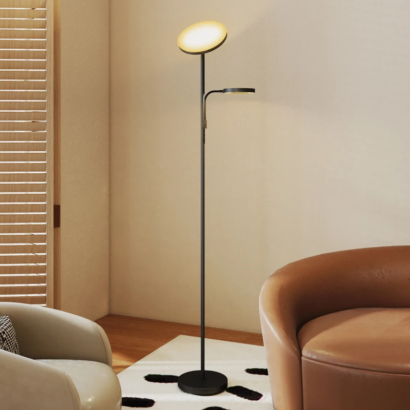 HOMCOM Candeeiro LED 42W dimável 2700K-6500K 4 cores variação contínua, 4 modos de cena, comando remoto e controlo tátil