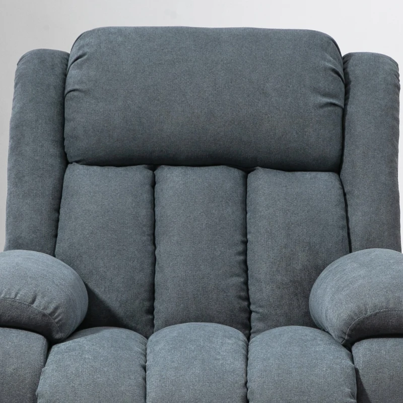 HOMCOM Sillón Eléctrico Elevador Reclinable 135° en Tejido Efecto Lino con Reposapiés Gris
