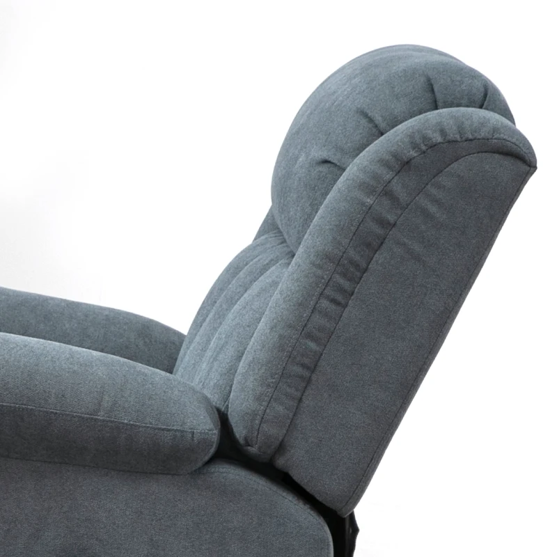 HOMCOM Sillón Eléctrico Elevador Reclinable 135° en Tejido Efecto Lino con Reposapiés Gris