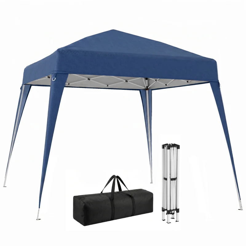 Outsunny Tonnelle de Jardin 3x3m Pop up Tente Pliable Acier Polyester imperméabilisé Anti UV avec Sac de Transport Bleu