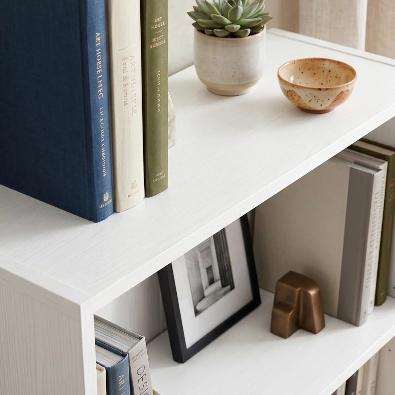 HOMCOM Estante de arrumação com 3 compartimentos e prateleira ajustável, 60 x 24 x 93 cm, branco