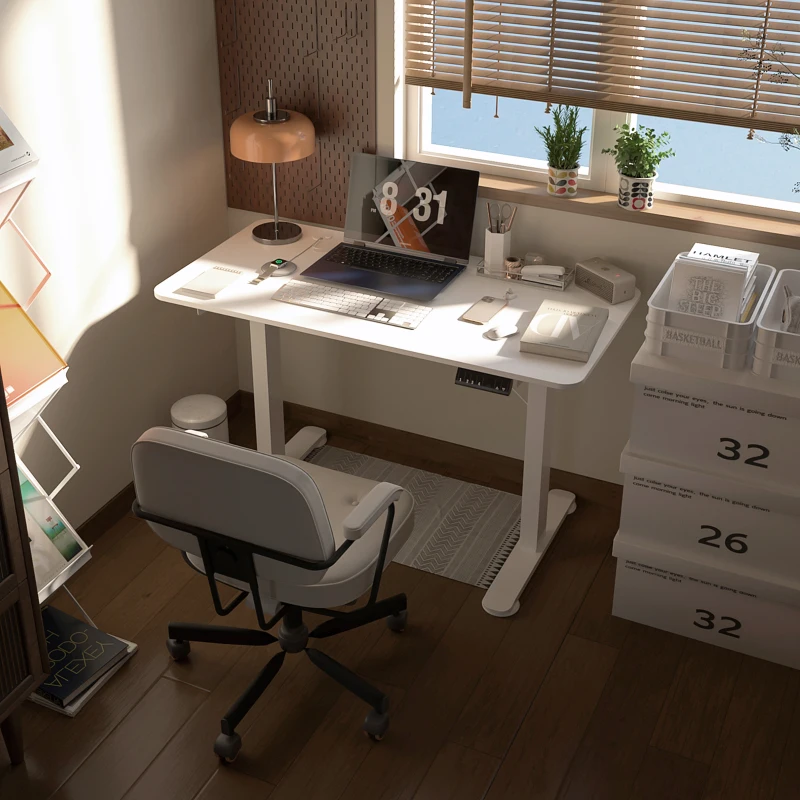 Vinsetto Scrivania sit-stand regolabile in altezza, 120x60x72-116cm, Bianco