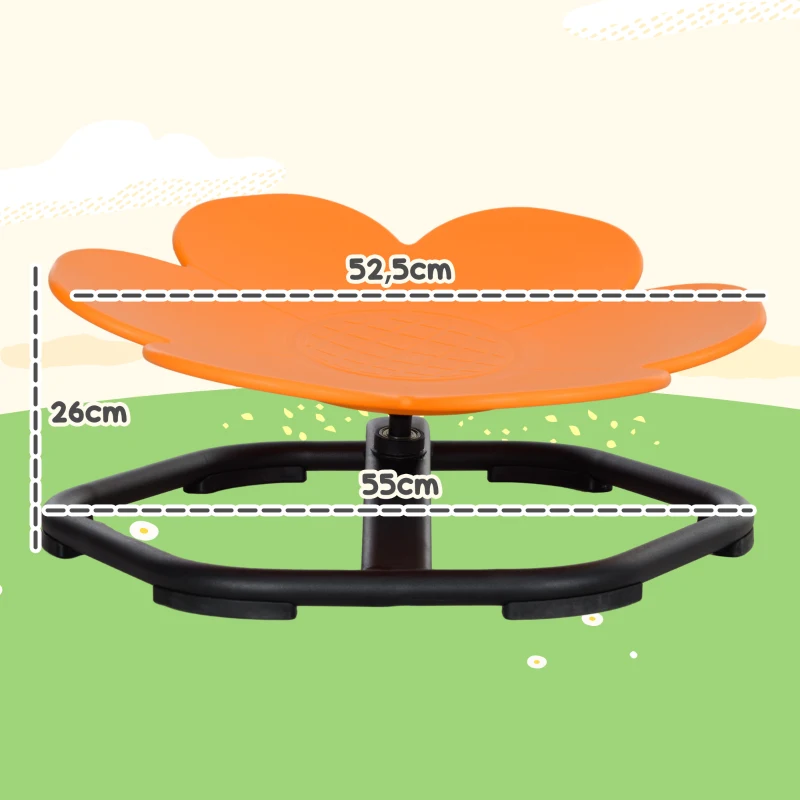 AIYAPLAY Cadeira sensorial infantil, Cadeira giratória para autismo, Assento de treino de equilíbrio sensorial em plástico Laranja