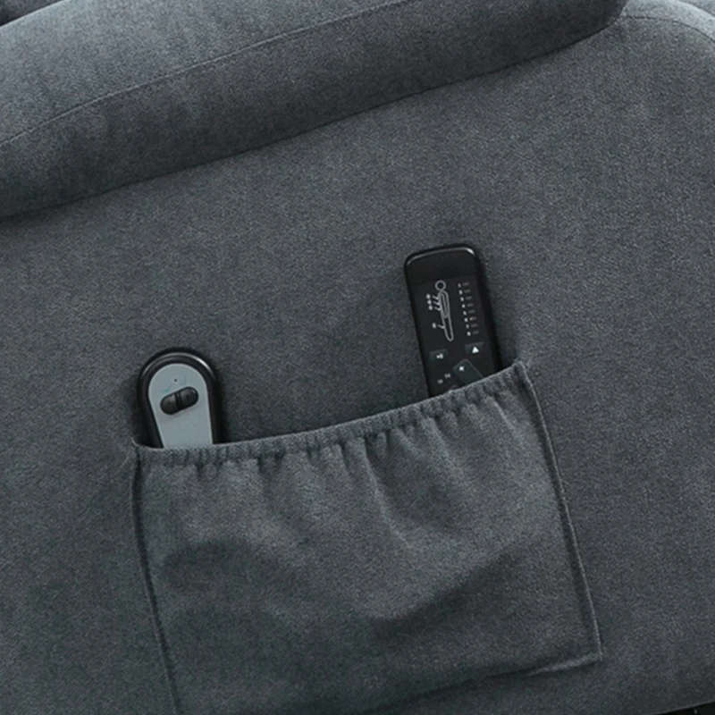 HOMCOM Sillón Eléctrico Elevador Reclinable 135° en Tejido Efecto Lino con Reposapiés Gris