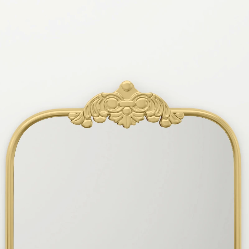 HOMCOM Wandspiegel, stijlvol, 60x3x87cm, Goudkleurig