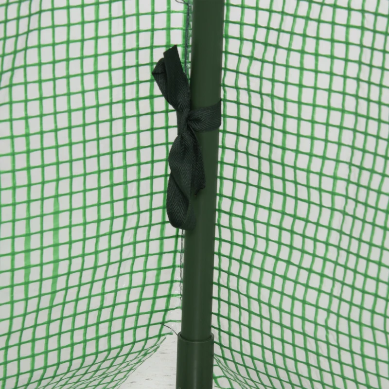Outsunny foliekas minitunnelkas met gaasvenster, UV-bestendig koudframe voor tuinteelt, PE-folie, groen, 200 x 80 x 45 cm