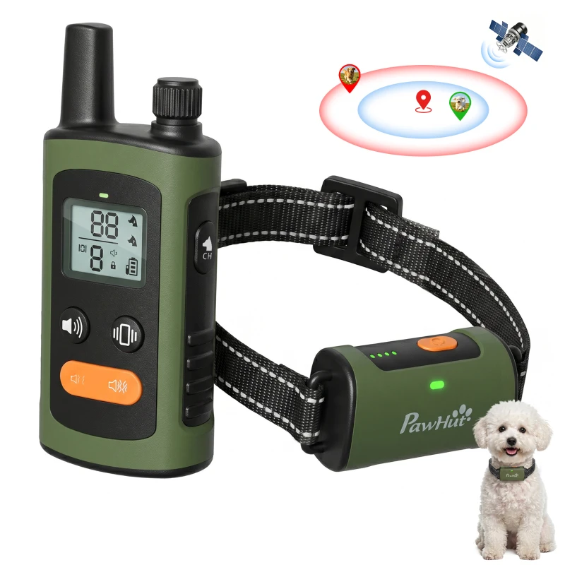 PawHut Dog Training Collar with 3200Ft Remote Range, Anti Barking Device with 3 Modes, IPX7 Waterproof, Rechargeable