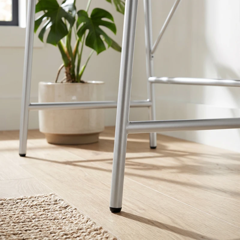 HOMCOM Escritorio Escritorio para Ordenador 109 cm con Borde de Seguridad y Estructura de Metal Nogal