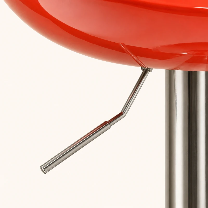 HOMCOM Lot de 2 tabourets de bar chaises de bar hauteur réglable dossier et repose-pieds pivotant à 360° 46x41x76-96cm rouge