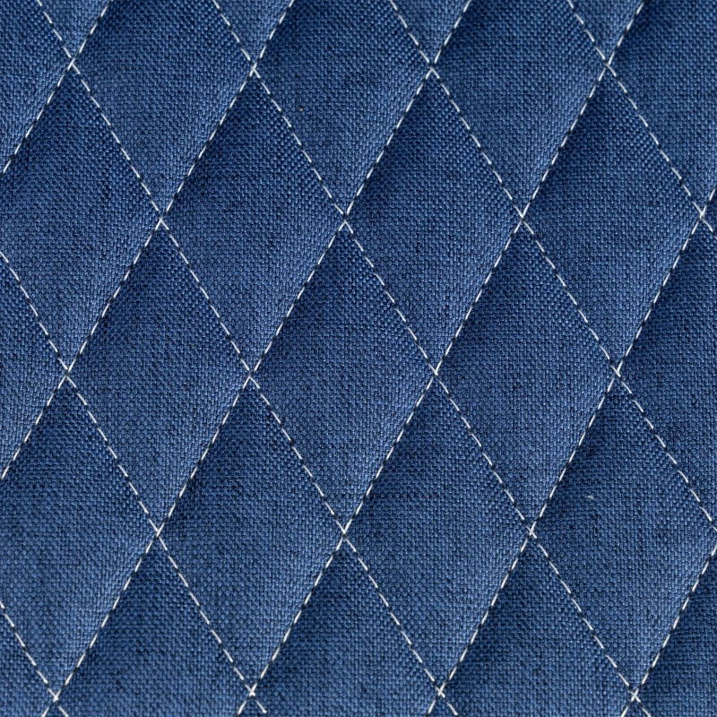 HOMCOM Linen-Look Computer Desk Chair, Executive Office Chair with Flip-Up Armrests and Thick Cushion, Blue