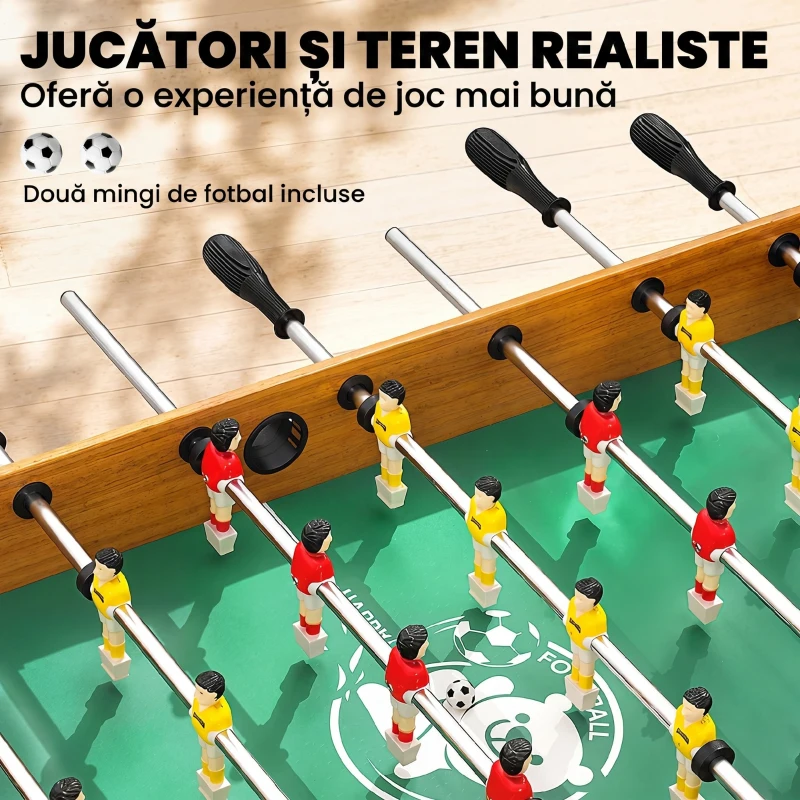 Homcom Masa Fotbal Arcade – Mini Joc Compact Cu 2 Mingi Incluse