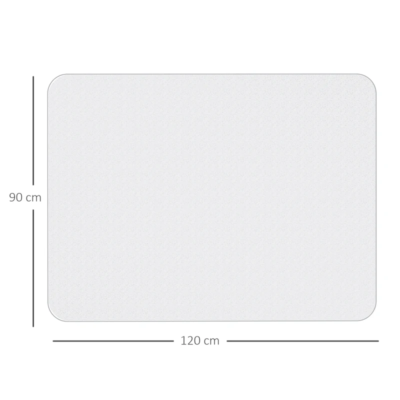 HOMCOM Alfombrilla Protectora para Suelos Alfombrilla para Silla de Oficina para Suelo Enmoquetado 90x120 cm Transparente