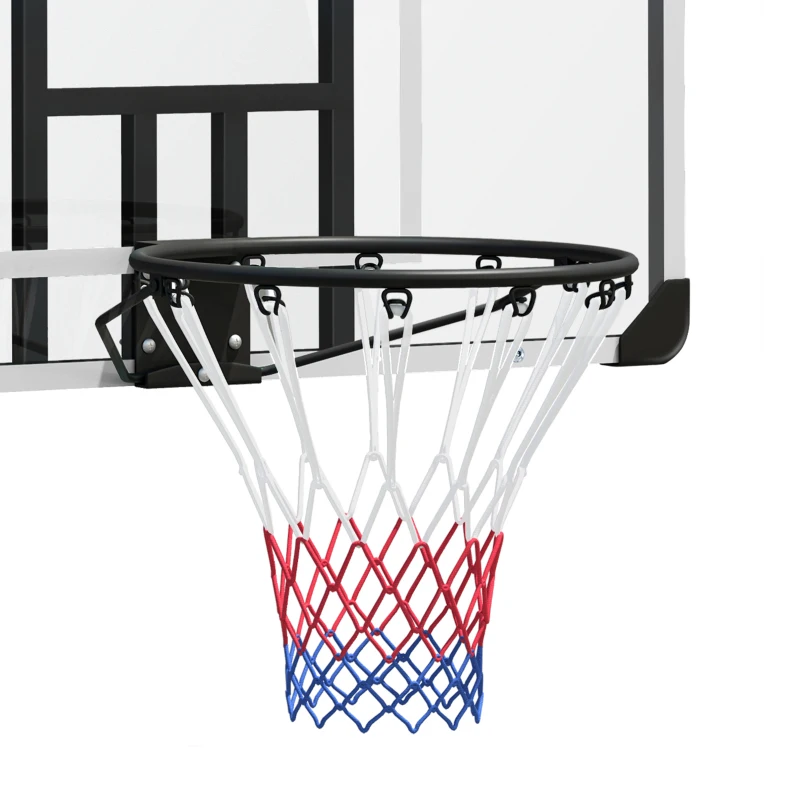 SPORTNOW Panier de basketball mural avec panier spécial filet toutes saisons pour l'intérieur et l'extérieur 113x61x73cm blanc
