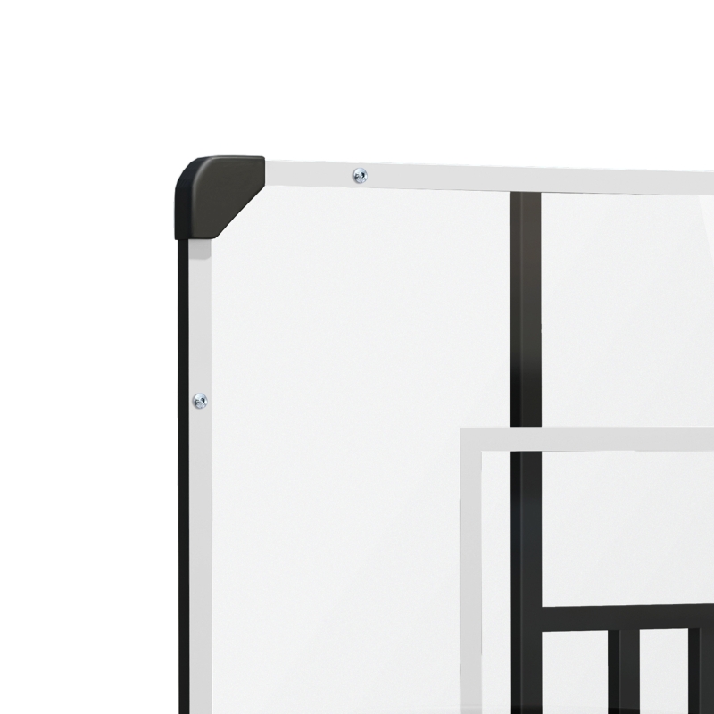 SPORTNOW Panier de basketball mural avec panier spécial filet toutes saisons pour l'intérieur et l'extérieur 113x61x73cm blanc