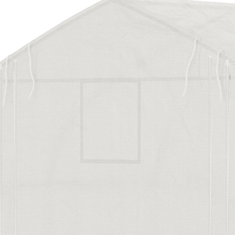 Outsunny Estufa túnel de jardim 10,4 m² estufa de jardim anti-UV porta enrolável com zíper janelas com tela 350 x 300 x 200 cm branco