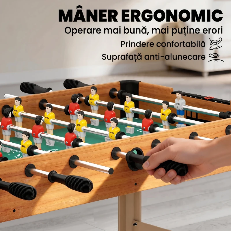 Homcom Masa Fotbal Arcade – Mini Joc Compact Cu 2 Mingi Incluse