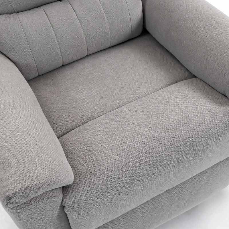 HOMCOM Power lift recliner chair with Massage and Heat, Terry Cloth Electric Lift Chair with Spring Cushion, Light Grey