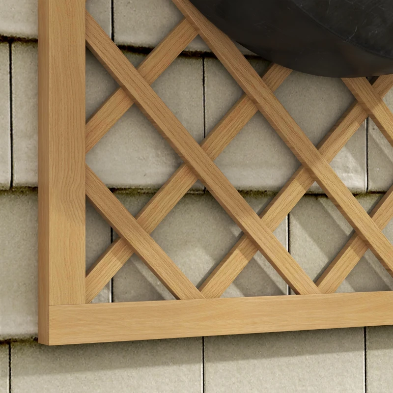 Outsunny Conjunto de 2 treliças em madeira - painel em arco para plantas trepadeiras - dim. um painel: 60L x 120H cm