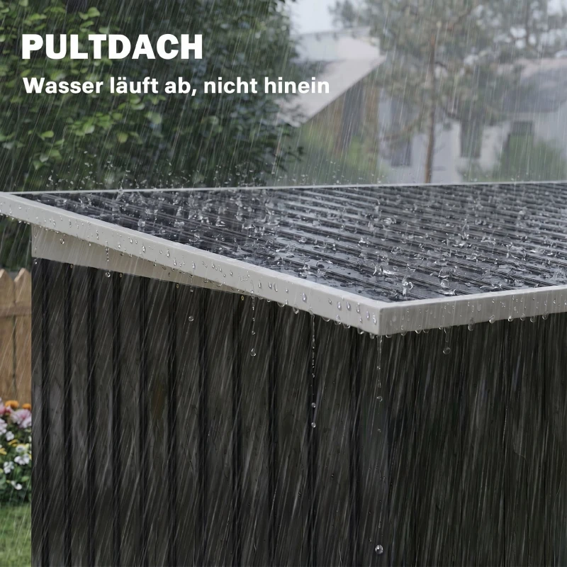 Outsunny Tuinschuur met schuifdeur grijs(m-7)