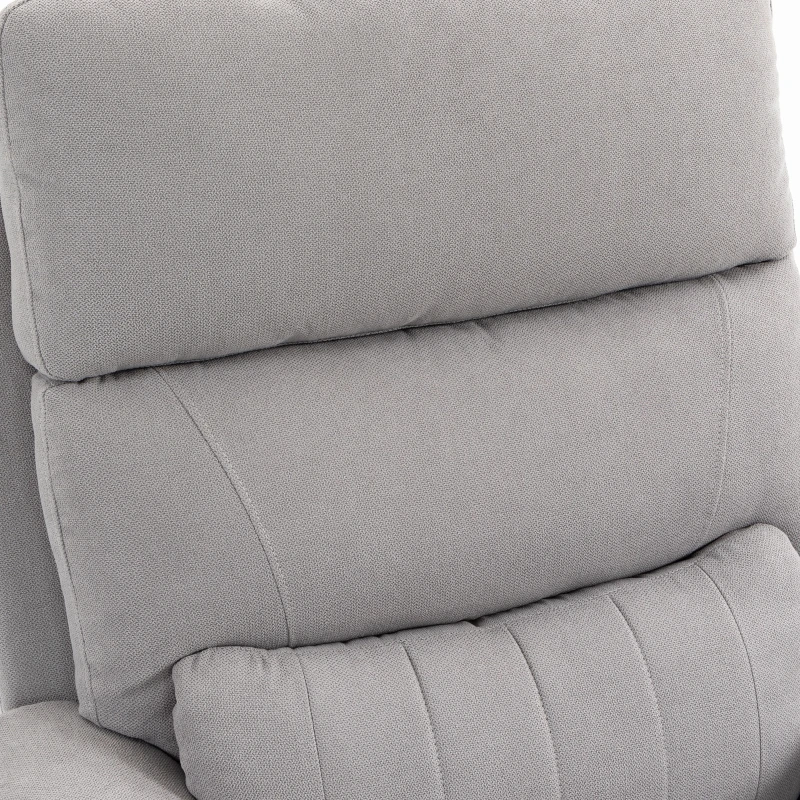 HOMCOM Power lift recliner chair with Massage and Heat, Terry Cloth Electric Lift Chair with Spring Cushion, Light Grey
