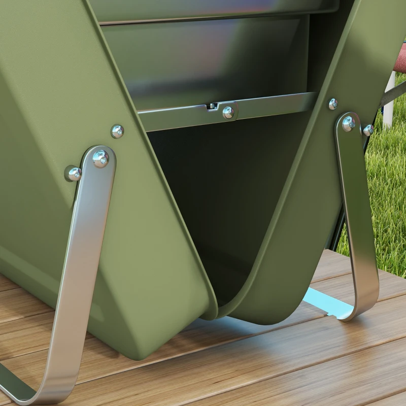 Outsunny Mini grelhador a carvão portátil com carcaça em forma de mala grelhador de mesa dobrável para jardim 47 x 30 x 28 cm verde