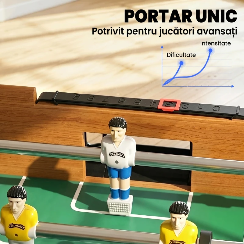 Homcom Masa Fotbal Arcade – Mini Joc Compact Cu 2 Mingi Incluse