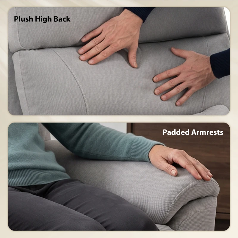 HOMCOM Power lift recliner chair with Massage and Heat, Terry Cloth Electric Lift Chair with Spring Cushion, Light Grey
