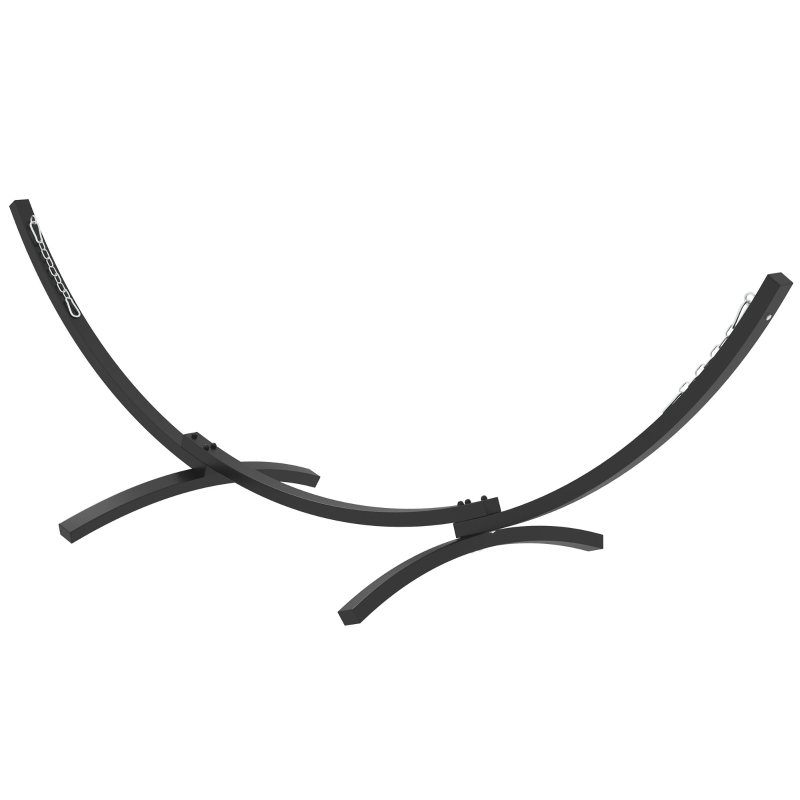 Outsunny Suporte para rede Estrutura resistente em metal epóxi, comprimento 360 cm para redes de 270 a 330 cm, cinza