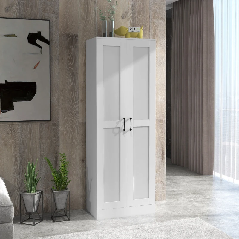 HOMCOM Armário 2 portas móvel de arrumação com 5 prateleiras, estilo contemporâneo, 60L x 36,5l x 175H