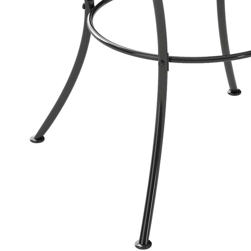 Outsunny 60cm Square Garden Table, Outdoor Metal Bistro Side Desk with Mesh Top, Black