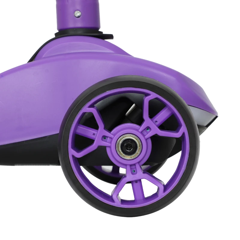 AIYAPLAY Trottinette électrique pour enfants 6+ ans, pliable 3 roues démarrage zéro, vitesse maximale 8 km/h 64x29x83cm violet