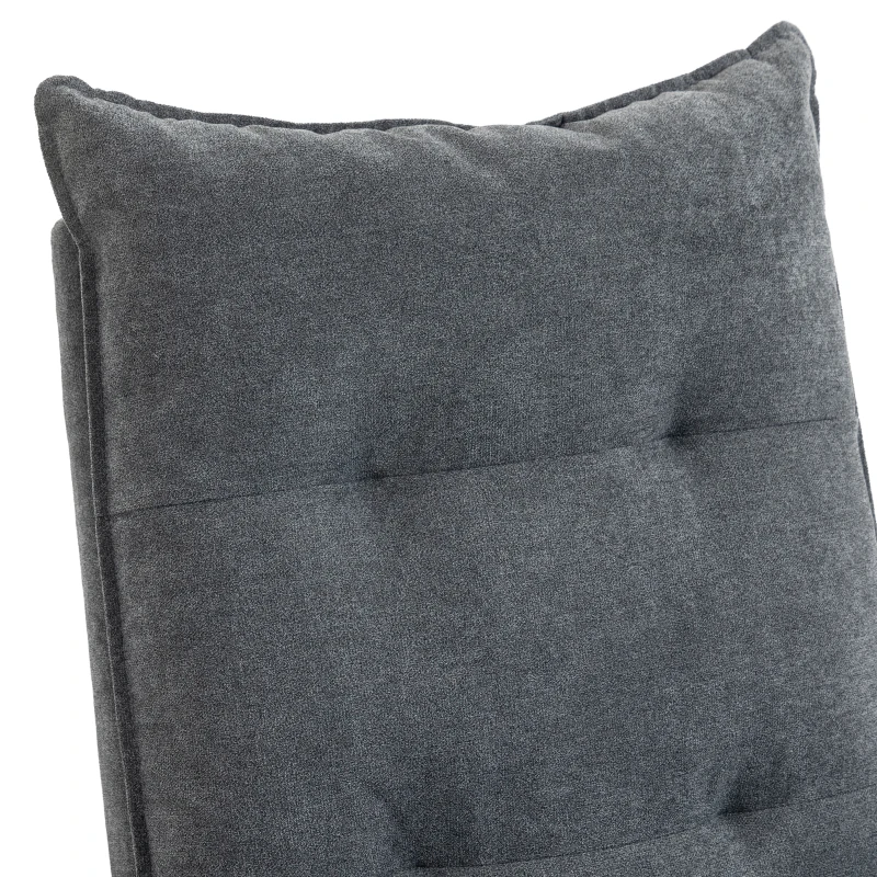 HOMCOM Recliner Armchair, Chenille Recliner Chair with Massage and Heat, 360° Swivel Rocking Manual Recliner, Dark Grey
