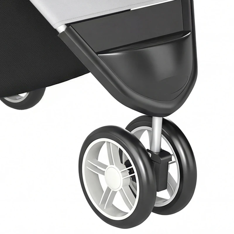 PawHut Hondenwagen Opvouwbaar Hondenbuggy met Opbergmand, Kussen, Gaasvensters, Bekerhouder voor Kleine Honden tot 10kg, Grijs
