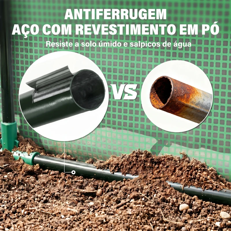 Outsunny Estufa Pequena Estufa de Exterior com Proteção Dupla Janelas Estufa para Cultivos de Plantas e Flores 180x90x90 cm Verde