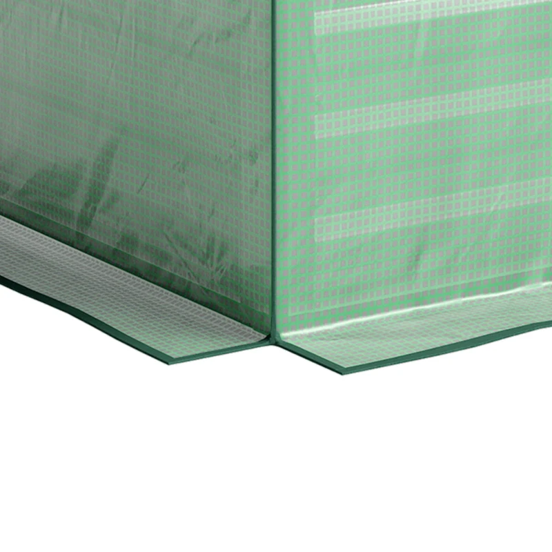 Outsunny 61 x 61cm Garden Planter Bed, with Cover - Green and Silver