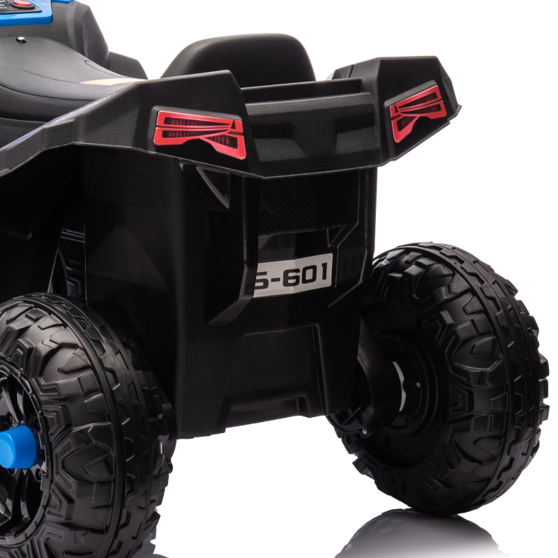AIYAPLAY Elektrische kinderquad, Licht & Muziek, vering, 5 km/h, 50 Min. rijtijd, voor 3-5 jaar, Blauw