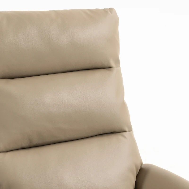 HOMCOM Power Recliner Chair, Swivel Electric Reclining Chair with Type C+USB, Recliner Armchair with Footrest, Brown