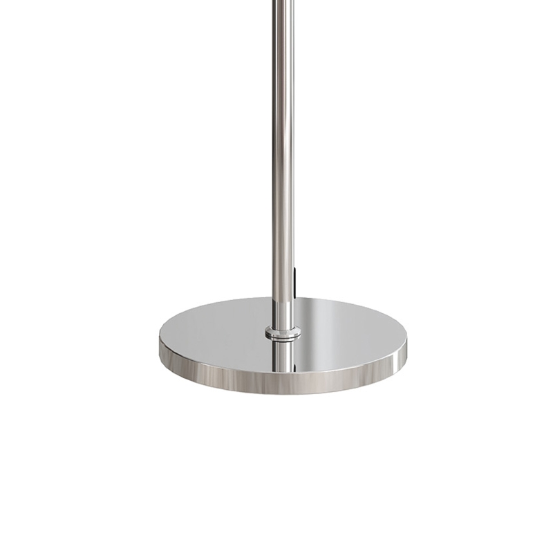 HOMCOM Lampadaire sur pied salon, lampe sur pied dimmable avec télécommande, abat-jour en lin, hauteur réglable 133-168cm, argent