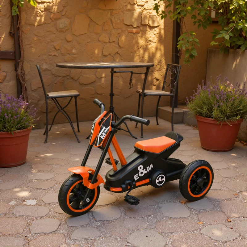 AIYAPLAY Driewieler, Kinderfiets, Loopfiets, Kinderfiets met Pedalen, Loopfiets voor Kinderen 18-36 Maanden, Staal, 79x44x47 cm, Oranje(m-9)