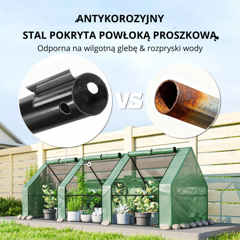 Tunel ogrodniczy szklarnia ogrodowa Outsunny