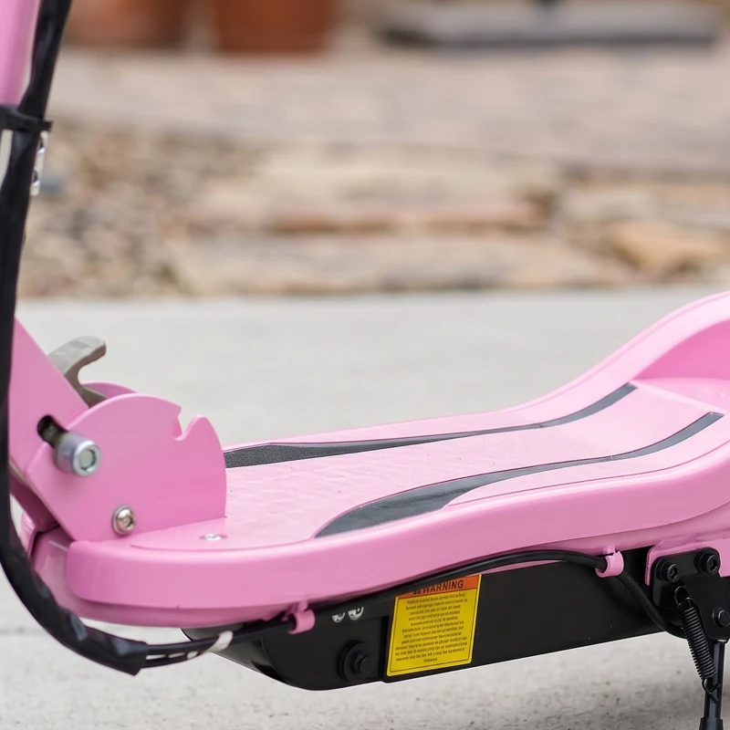 HOMCOM Trottinette électrique pliante pour enfant de 7+ans, 120W Vitesse max 12km/h, 75x36x82-93 cm rose(m-11)