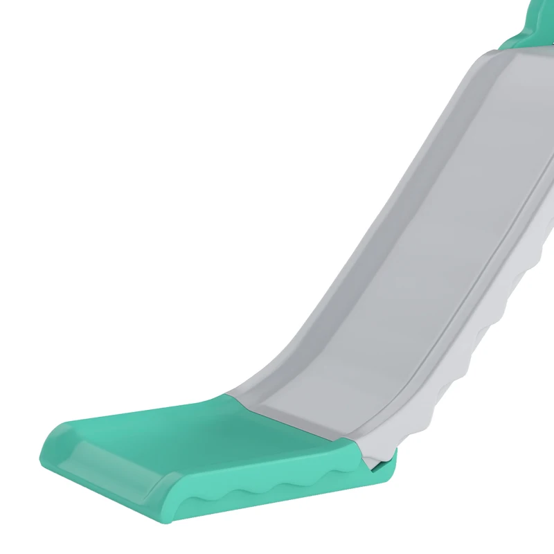 AIYAPLAY Baby Slide with Basketball Hoop, Climber, Easy to Assemble Kids Slide for Indoor Use, for Ages 18-36 Months - Blue