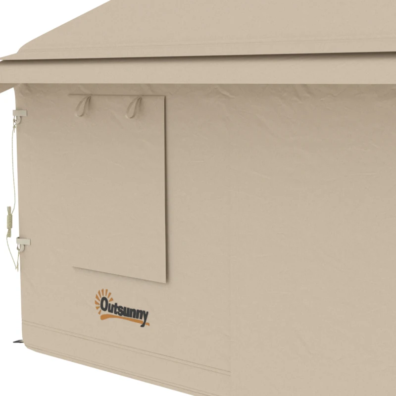 Outsunny Inflatable Tents Waterproof Glamping Tent with Stove Jack for 6-8 Person