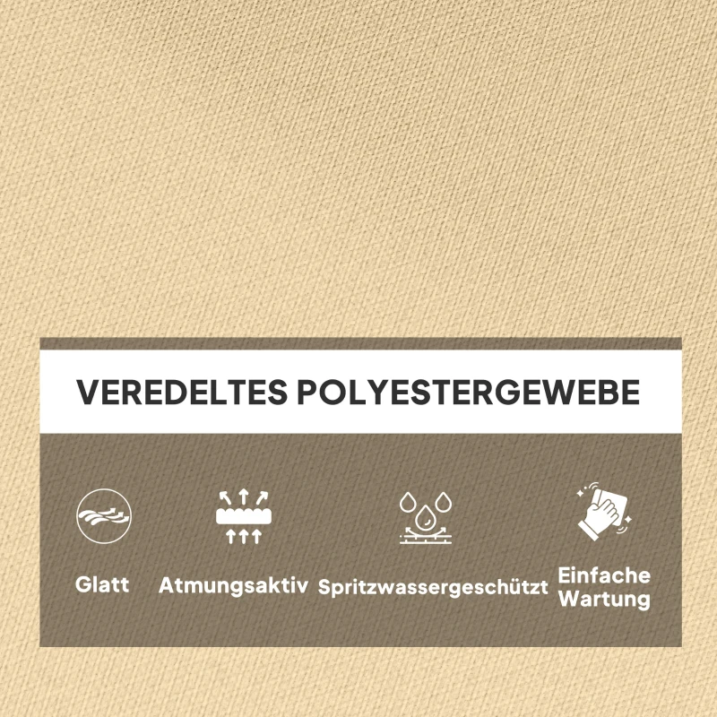 Outsunny Zitkussen voor Buiten: Tuingeschikt Kussen voor Hangmand en Schommelstoelen, Buitenkussen, Beige