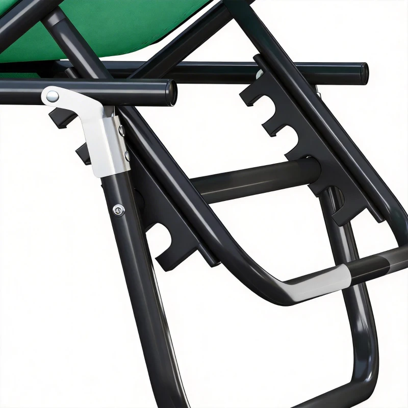 Outsunny ligbed met leesgat 190 cm x 56 cm x 28 cm, zwart