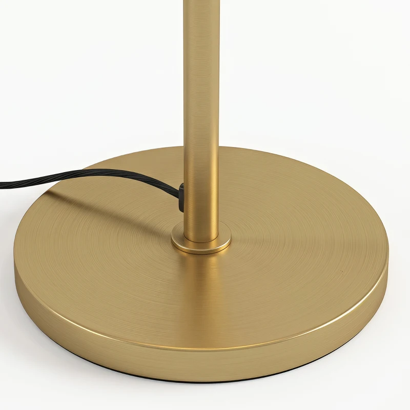 HOMCOM 170.5cm Industrial Dimmable Standing Lamp, 3-Light Floor Lamp with Steel Wire Cage Lampshades, Gold Tone