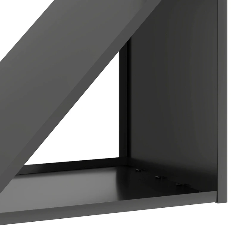 Outsunny 2-in-1 haardhoutrek voor binnen 58 x 36 x 60 cm verhoogd brandhoutrek met scheider metaal zwart(m-12)