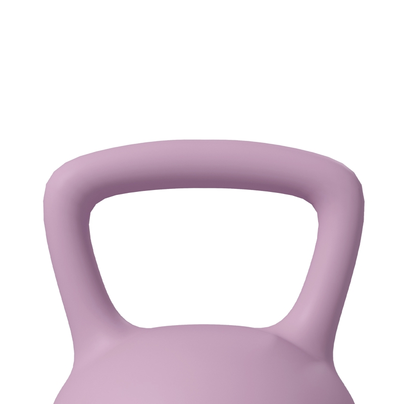 SPORTNOW 10KG Soft Kettlebell, Kettlebell with Non-Slip Handle for Home Gym, Weight Lifting, Strength Training, Purple/Grey